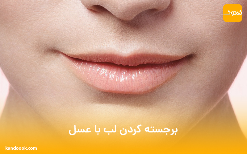 برجسته کردن لب با عسل